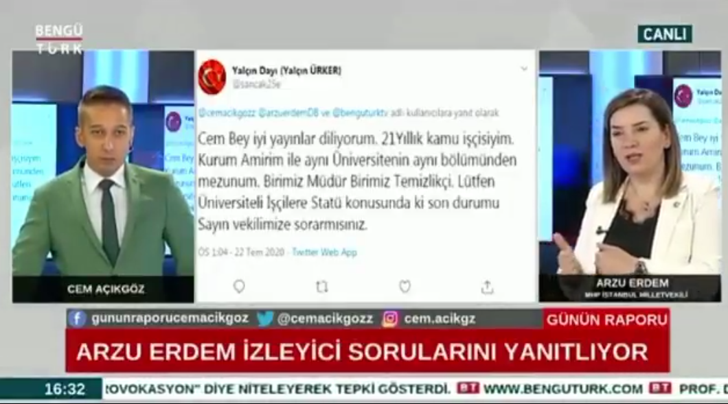 “Çalışma yaptım, Kendileri de bunu biliyor…”