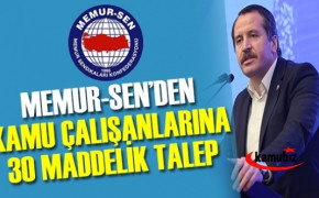 ALİ YALÇIN’DAN 1 MAYIS ÖNCESİ KAMU ÇALIŞANLARINA 30 MADDELİK TALEP