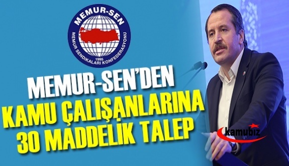 ALİ YALÇIN’DAN 1 MAYIS ÖNCESİ KAMU ÇALIŞANLARINA 30 MADDELİK TALEP